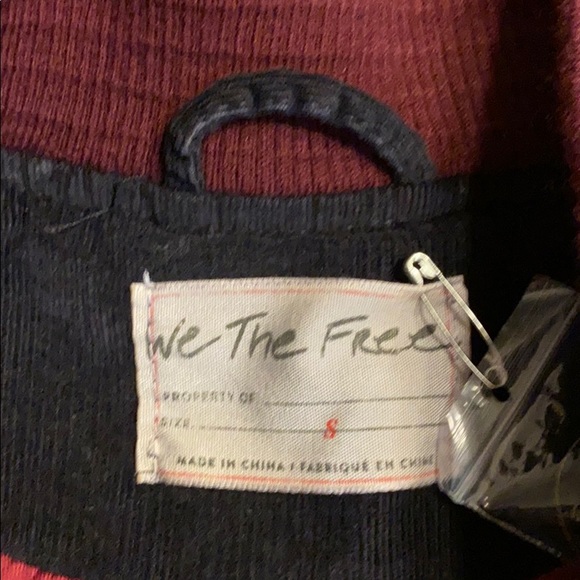 We the free blue and burgundy corduroy jacket - Picture 3 of 10